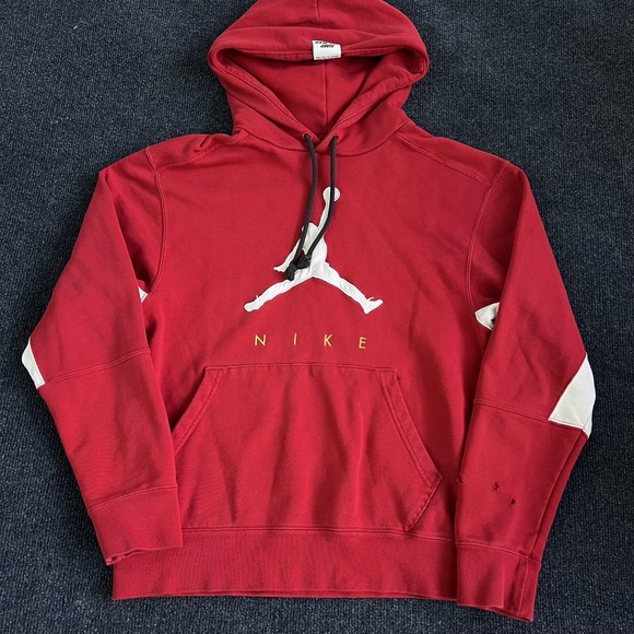 Jordan Other - Jordan Hoodie Mens Small Red Fleece Pullover Jumpman Nike Graphic Sweatshirt
